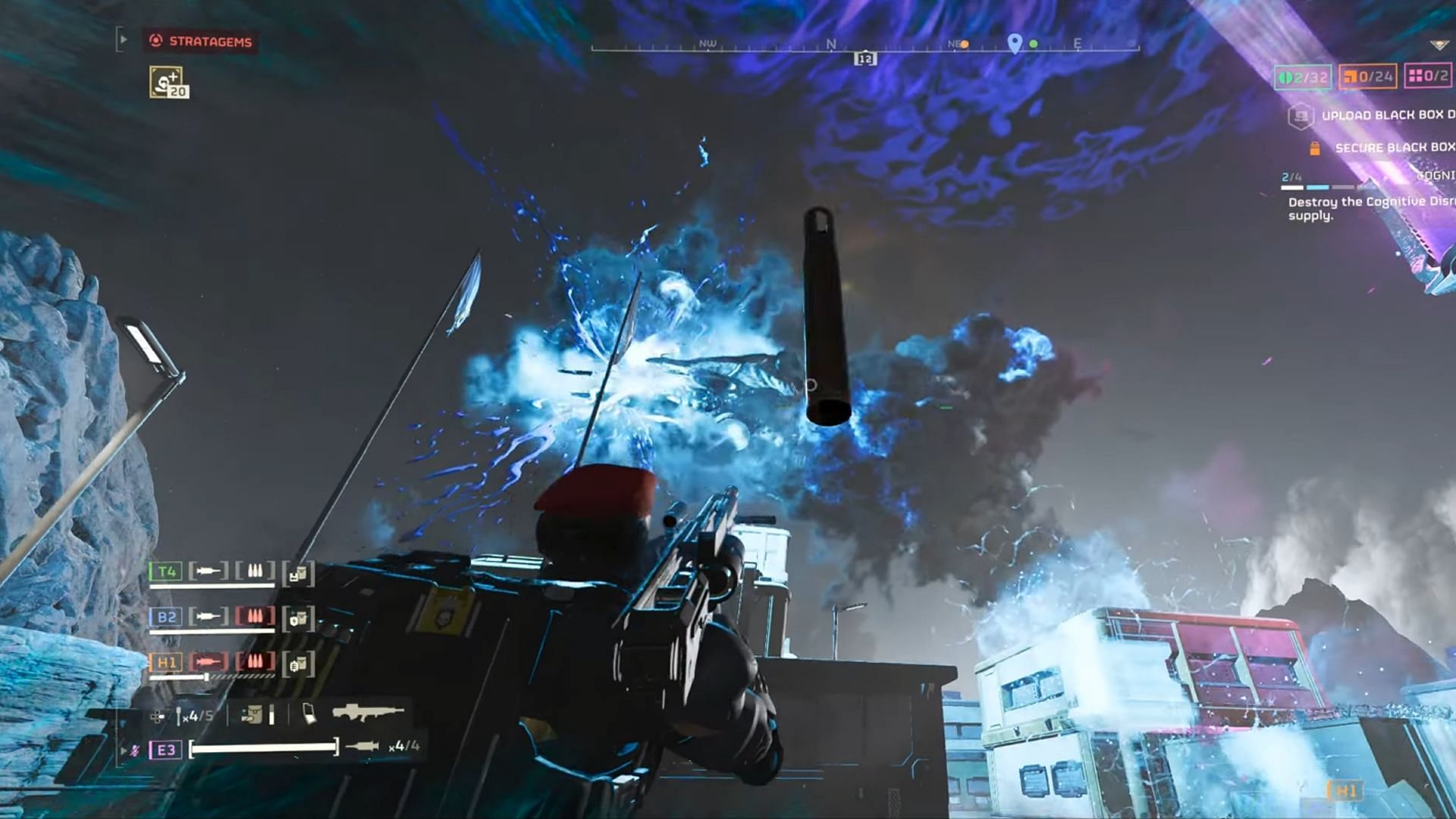 Taking down the Interloper in Helldivers 2 (Image via PlayStation Publishing LLC // Youtube@ECHO-505)